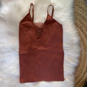 Intimately Free People Ribbed Rust Cami M/L
